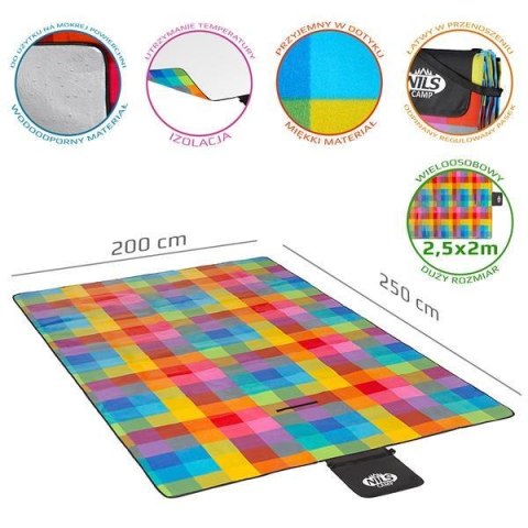 NILS CAMP NC2221 KOC PIKNIKOWY MULTI 250x200 CM PE + ALU NILS CAMP