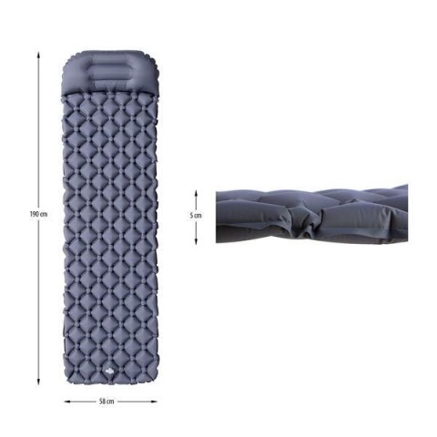 NILS CAMP NC4006 SZARY MATA TURYSTYCZNA Z POMPKĄ NILS CAMP