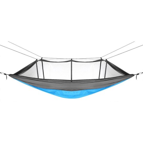 Royokamp HAMAK TURYSTYCZNY 2 OSOBOWY 270X140CM Z MOSKITIERĄ NIEBIESKI