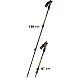 Enero KIJE NORDIC WALKING W POKROWCU EVO ENERO PRO CZARNY MAT