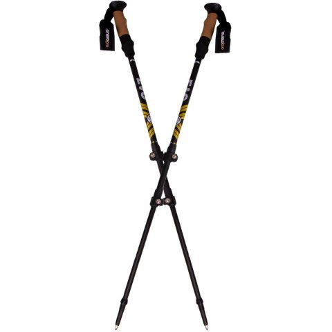 Enero KIJE NORDIC WALKING W POKROWCU EVO ENERO PRO CZARNY MAT