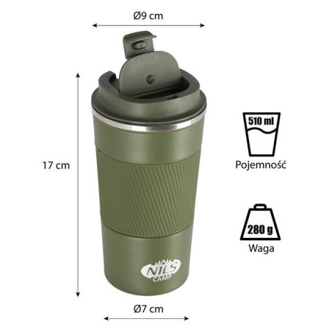 NILS CAMP NCC09 ZIELONY KUBEK TERMICZNY NILS CAMP