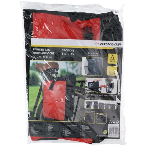 Dunlop SAKWA TORBA ROWEROWA WODOSZCZELNA DUNLOP 15L czerwona