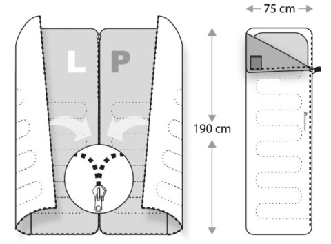 Meteor Śpiwór Meteor Dreamer L niebieski/czarny