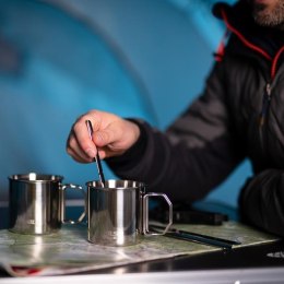 NILS CAMP NC1762 ZESTAW CZTERECH KUBKÓW ZE STALI NIERDZEWNEJ NILS CAMP