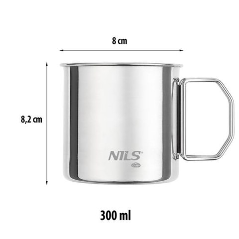 NILS CAMP NC1762 ZESTAW CZTERECH KUBKÓW ZE STALI NIERDZEWNEJ NILS CAMP