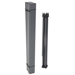 Enero Camp STOLIK TURYSTYCZNY SKŁADANY 68x46x40CM ALUMNIUM SZARY W POKROWCU