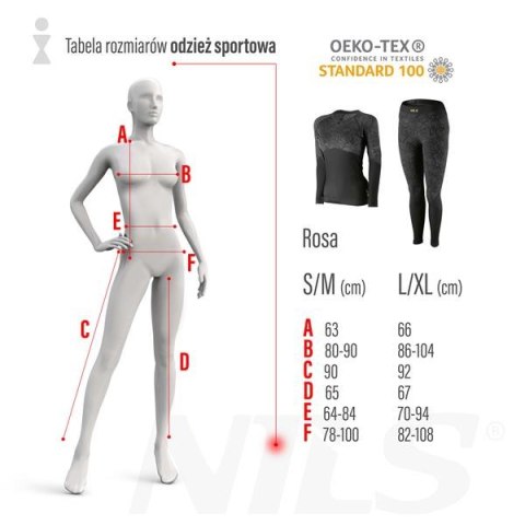 NILS BTS0062 SPODNIE TERMOAKTYWNE CZARNE DAMSKIE L/XL ROSA NILS