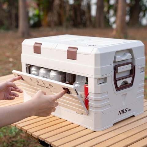 NILS CAMP NCB4003 SKŁADANA SKRZYNIA KEMPINGOWA Z POKRYWĄ 50L NILS CAMP