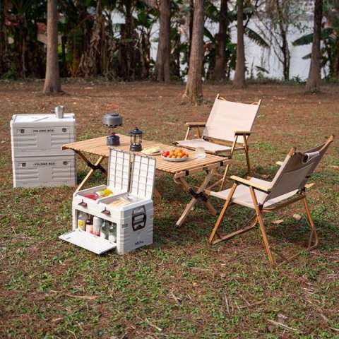 NILS CAMP NCB4003 SKŁADANA SKRZYNIA KEMPINGOWA Z POKRYWĄ 50L NILS CAMP