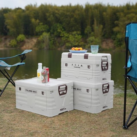 NILS CAMP NCB4003 SKŁADANA SKRZYNIA KEMPINGOWA Z POKRYWĄ 50L NILS CAMP