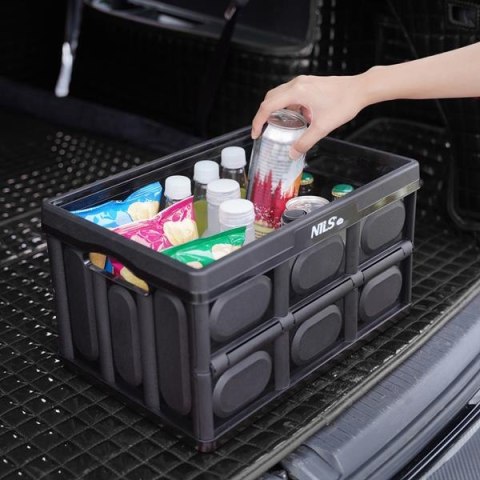 NILS CAMP NCB4005 SKŁADANA SKRZYNIA KEMPINGOWA Z FUNKCJĄ STOŁU 2W1 20L NILS CAMP