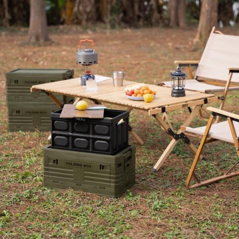 NILS CAMP NCB4005 SKŁADANA SKRZYNIA KEMPINGOWA Z FUNKCJĄ STOŁU 2W1 20L NILS CAMP