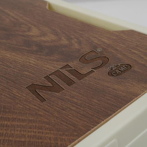 NILS CAMP NCB4007 SKŁADANA SKRZYNIA KEMPINGOWA BIAŁA Z FUNKCJĄ STOŁU 2W1 15L NILS CAMP