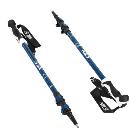 NILS TK8601 BLUE KIJE TREKKINGOWE ALUMINIOWE NILS