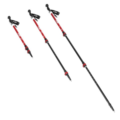 NILS TK8601 RED KIJE TREKKINGOWE ALUMINIOWE NILS