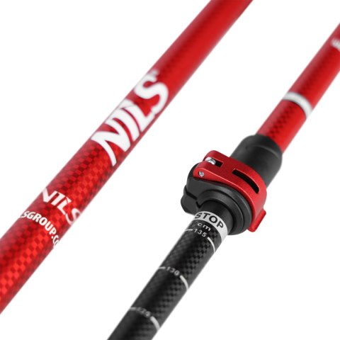 NILS TK8601 RED KIJE TREKKINGOWE ALUMINIOWE NILS