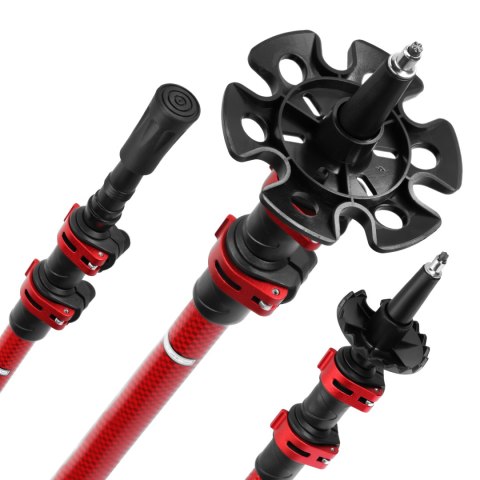 NILS TK8601 RED KIJE TREKKINGOWE ALUMINIOWE NILS