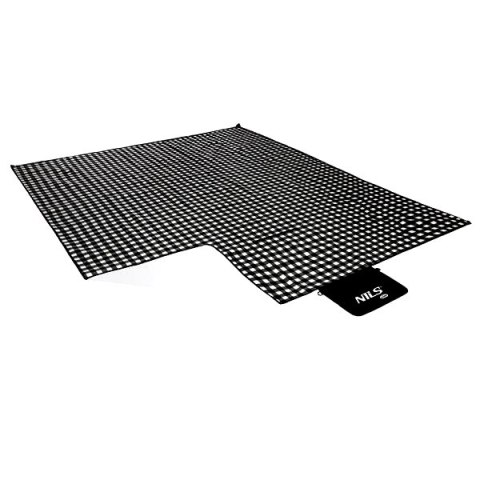 NILS CAMP NC2311 KOC PIKNIKOWY BIAŁO-CZARNY 200x200 CM PE + ALU NILS CAMP