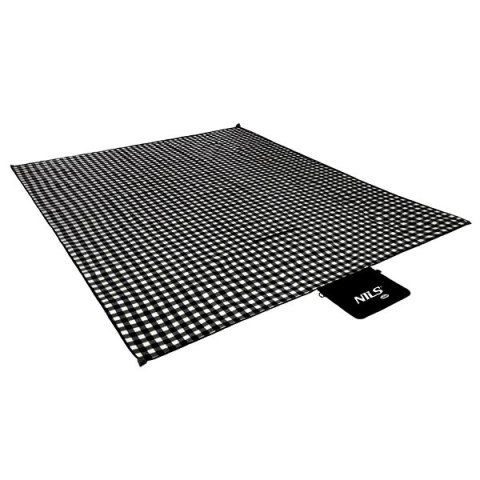 NILS CAMP NC2311 KOC PIKNIKOWY BIAŁO-CZARNY 200x200 CM PE + ALU NILS CAMP