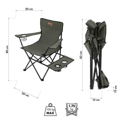 NILS CAMP NC3301 KRZESŁO TURYSTYCZNE KHAKI NILS CAMP