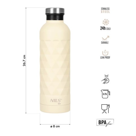 NILS CAMP NC3805 BUTELKA TURYSTYCZNA 750ML BEŻOWA NILS CAMP
