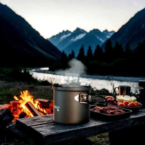 NILS CAMP NC4202 GARNEK TURYSTYCZNY ALUMINIOWY Z POKRYWKĄ 1000ML NILS CAMP