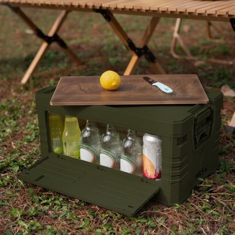 NILS CAMP NCB4002 SKŁADANA SKRZYNIA KEMPINGOWA Z FUNKCJĄ STOŁU 2W1 ZIELONA NILS CAMP