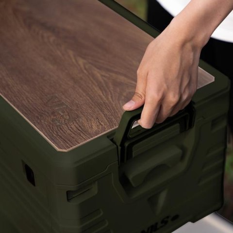 NILS CAMP NCB4002 SKŁADANA SKRZYNIA KEMPINGOWA Z FUNKCJĄ STOŁU 2W1 ZIELONA NILS CAMP