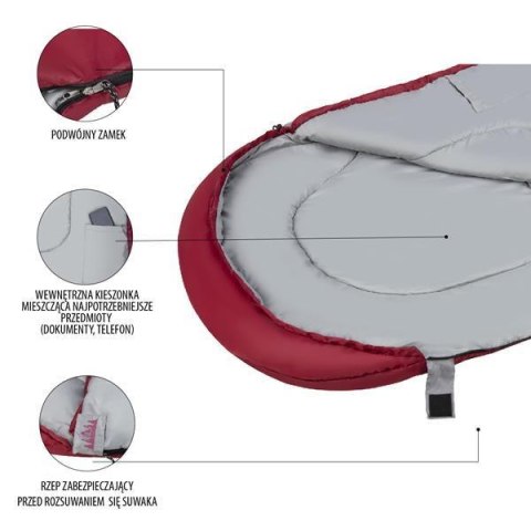 NILS CAMP NC2008 BORDOWO-SZARY ŚPIWÓR ROZM. L NILS CAMP