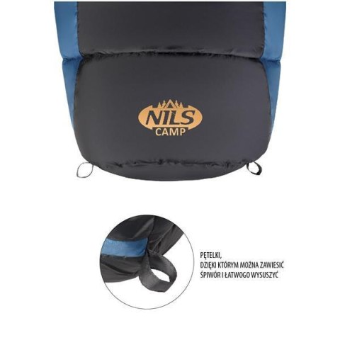 NILS CAMP NC2012 GRANATOWO-POMARAŃCZOWY ŚPIWÓR NILS CAMP