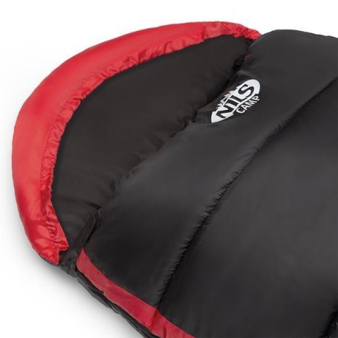 NILS CAMP NC2012 ŚPIWÓR CZARNO-CZERWONY 220 CM NILS CAMP