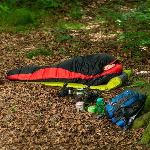 NILS CAMP NC2012 ŚPIWÓR CZARNO-CZERWONY 220 CM NILS CAMP