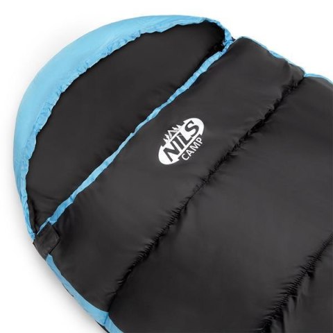 NILS CAMP NC2012 ŚPIWÓR CZARNO-NIEBIESKI 220 CM NILS CAMP