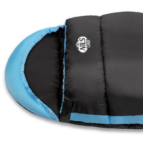 NILS CAMP NC2012 ŚPIWÓR CZARNO-NIEBIESKI 220 CM NILS CAMP