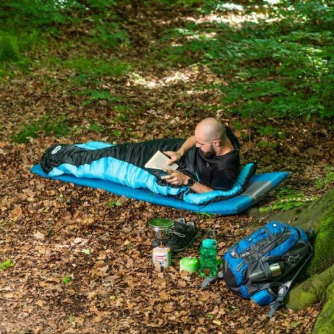 NILS CAMP NC2012 ŚPIWÓR CZARNO-NIEBIESKI 220 CM NILS CAMP