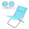 NILS CAMP NC3136 NIEBIESKI KRZESŁO PLAŻOWE Z PODUSZKĄ NILS CAMP