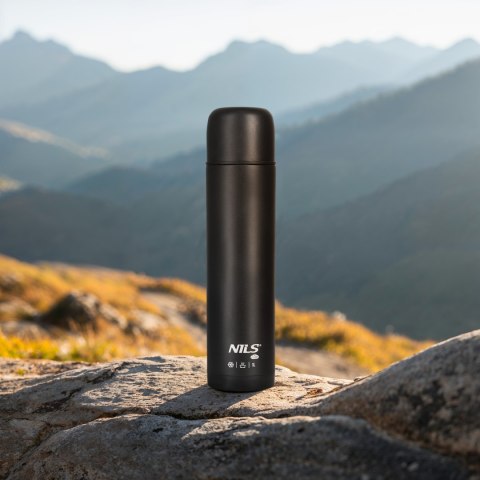 NILS CAMP NC3804 TERMOS TURYSTYCZNY 1000 ML CZARNY NILS CAMP