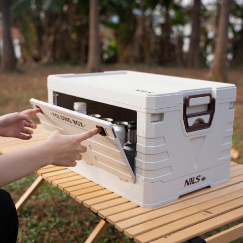 NILS CAMP NCB4004 SKŁADANA SKRZYNIA KEMPINGOWA Z POKRYWĄ 50L NILS CAMP