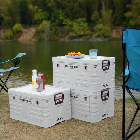 NILS CAMP NCB4004 SKŁADANA SKRZYNIA KEMPINGOWA Z POKRYWĄ 50L NILS CAMP