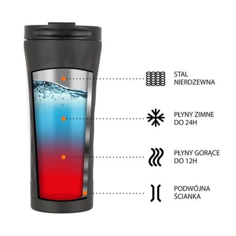 NILS CAMP NCB44 CZARNY KUBEK TERMICZNY NILS CAMP