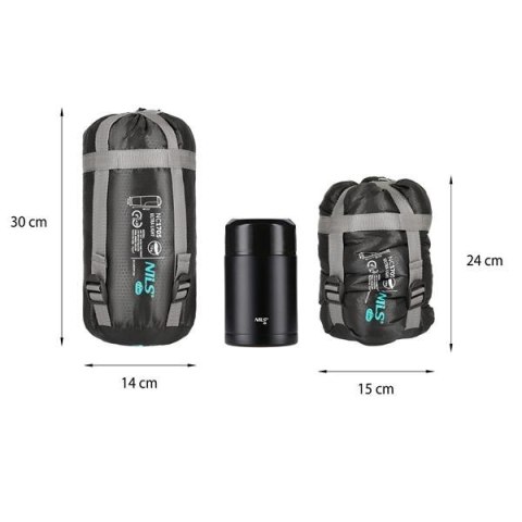 NILS CAMP NC1705 ŚPIWÓR ULTRA LIGHT CZARNO-MIĘTOWY NILS CAMP