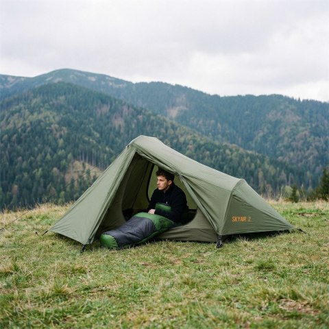 NILS CAMP NC1705 ŚPIWÓR ULTRA LIGHT CZARNO-ZIELONY NILS CAMP