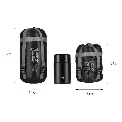 NILS CAMP NC1705 ŚPIWÓR ULTRA LIGHT CZARNO-ZIELONY NILS CAMP