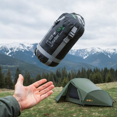 NILS CAMP NC1705 ŚPIWÓR ULTRA LIGHT CZARNO-ZIELONY NILS CAMP