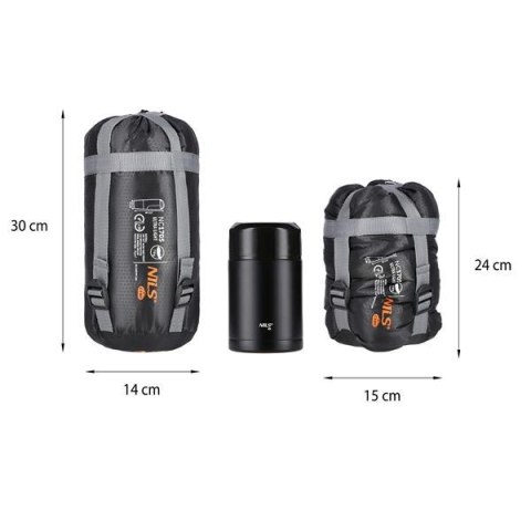 NILS CAMP NC1705 ŚPIWÓR ULTRA LIGHT SZARO-POMARAŃCZOWY NILS CAMP