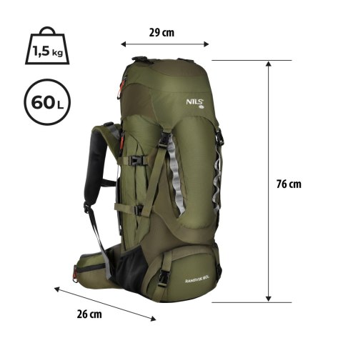 NILS CAMP NC1994 PLECAK TURYSTYCZNY RAMSVIK 60L NILS CAMP