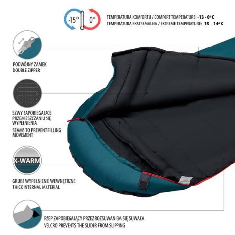 NILS CAMP NC2005 CIEMNOZIELONY ŚPIWÓR NILS CAMP