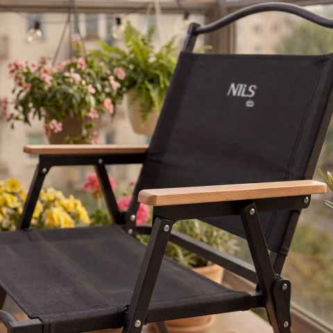 NILS CAMP NC4307 KRZESŁO SKŁADANE CZARNE NILS CAMP