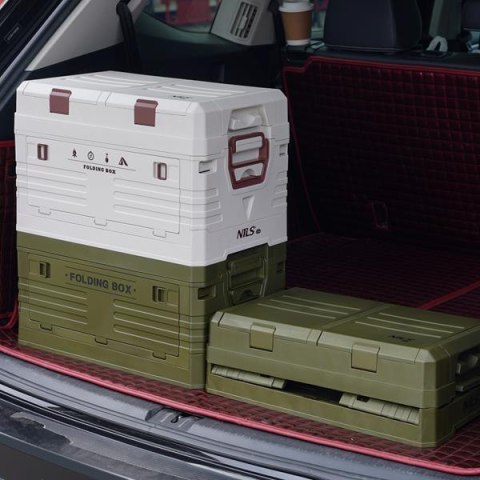 NILS CAMP NCB4003 SKŁADANA SKRZYNIA KEMPINGOWA Z POKRYWĄ ZIELONA 50L NILS CAMP